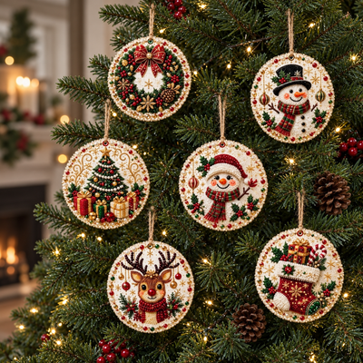 Relivic™ Christmas Pearl Diamond Painting Ornament Kit