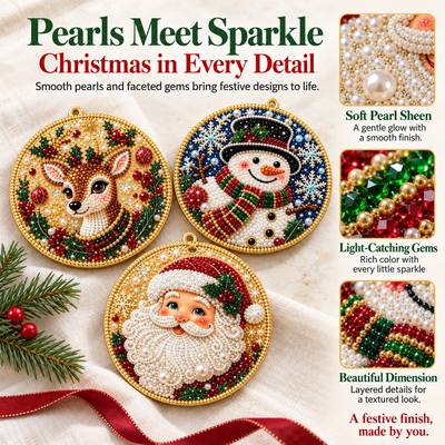 Relivic™ Christmas Pearl Diamond Painting Ornament Kit
