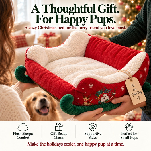 Relivic™ Christmas Sleigh Pet Bed